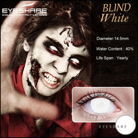 EYESHARE Halloween 1 Pair Colored Contact Lenses For Eyes White Lenses Black Lens Anime Cosplay Contact Lens Beauty Makeup Lens