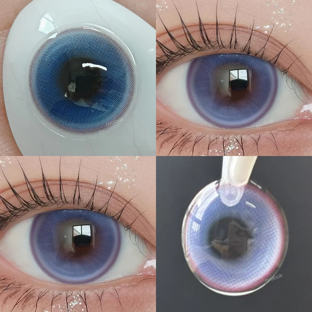 Fashion Big Lenses Myopia Colored Contact Lenses for Eyes Beauty Blue Eyes Lenses Green Pupils Brown Grey Lens
