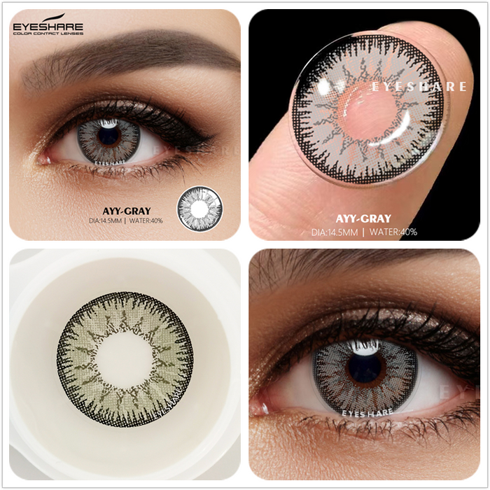 EYESHARE コスプレカラーコンタクトレンズ目青紫ハロウィン美容メイクアップコンタクトレンズ目化粧品カラーレンズ目