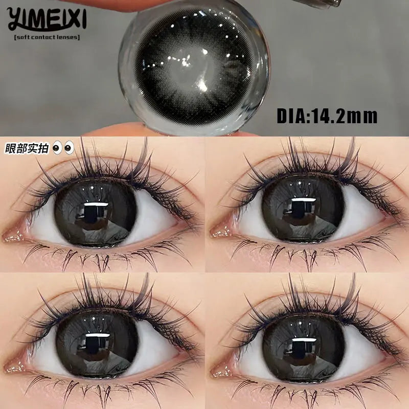 YIMEIXI 5 Pairs 1Day Pink Contacts Lenses Myopia Prescription Daily Disposable Eyes Nature Colored Lenses Makeup Beauty Pupil