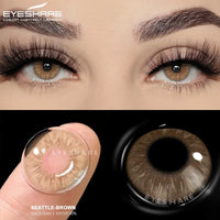 EYESHARE 1 Pair Brown Natural Colored Eye Lenses Gray Fashion Lenses Blue Eye Lens Green High Quality Cosmetics Color Contacts