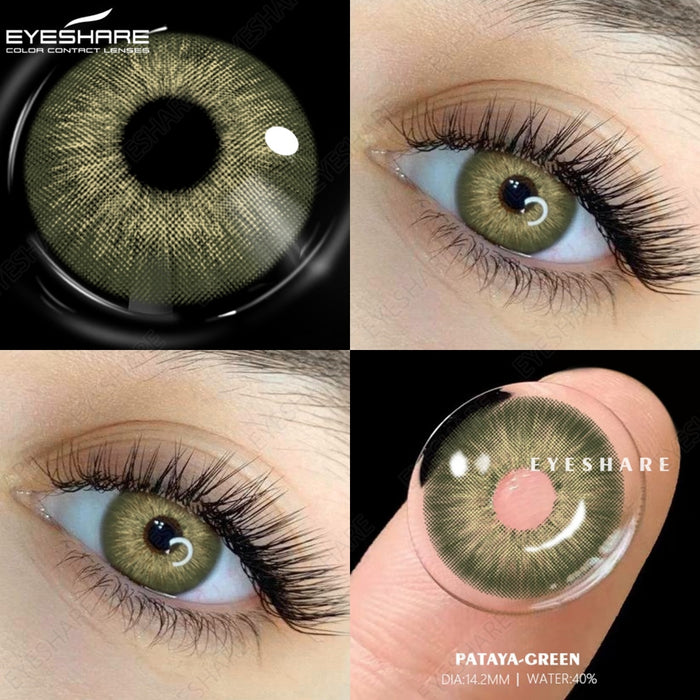 EYESHARE カラーレンズ目 2 個ナチュラルカラーコンタクトレンズ目年間美容コンタクトレンズ目化粧品ブルーカラーレンズ