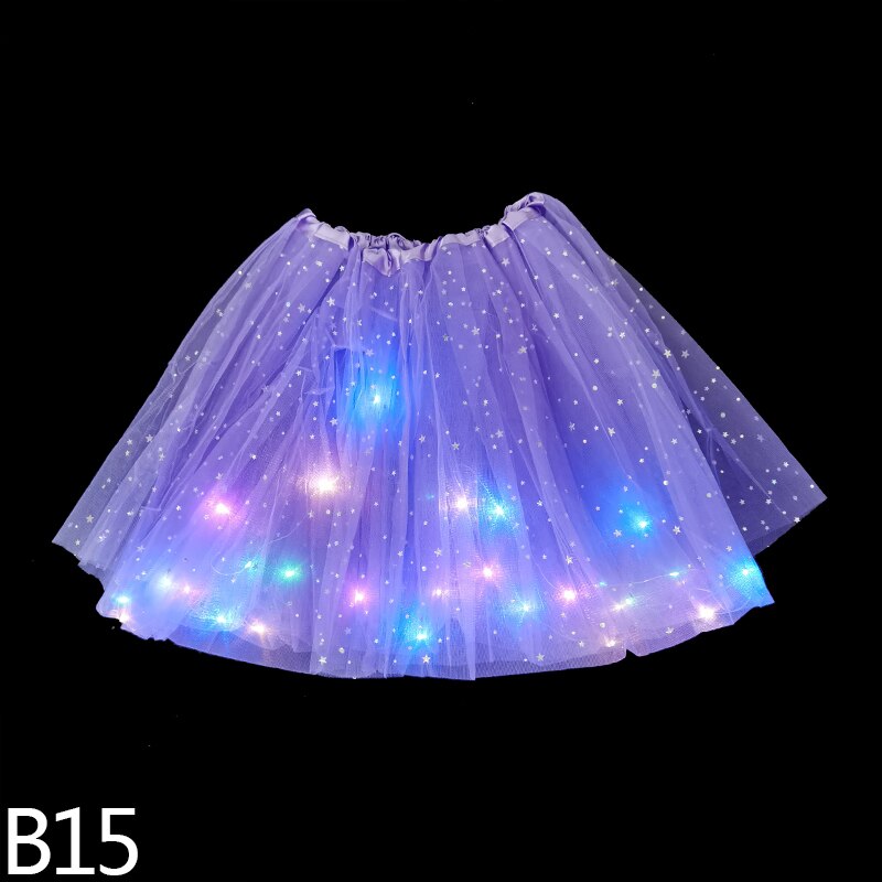 LED Glowing Light Skirts Kids Aldult Girls Princess Tutu Tulle Skirts Dance Miniskirt Costume Cosplay Wedding Party Led Clothing