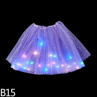 LED Glowing Light Skirts Kids Aldult Girls Princess Tutu Tulle Skirts Dance Miniskirt Costume Cosplay Wedding Party Led Clothing
