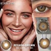 EYESHARE Colored Contact Lenses for Eyes 1 Pair Natural Look Blue Lenses Fashion Contact Lenses Blue Eye Lenses Beauty Makeup