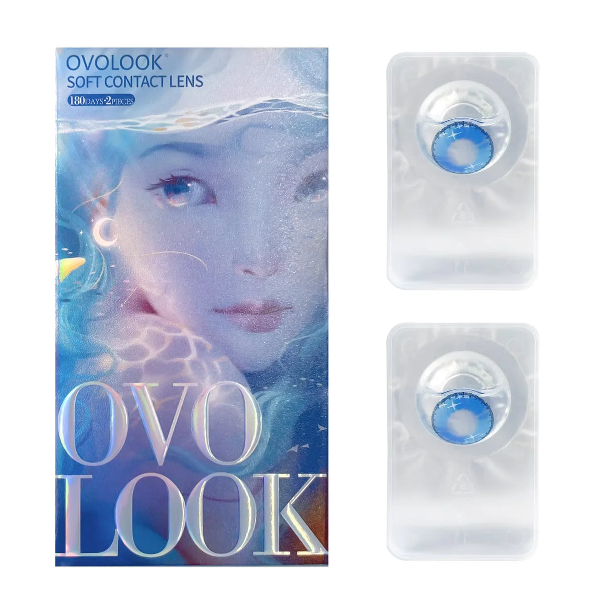 Beauty Lenses for Eyes Color Contact Lenses Natural Comestic Colored Eye Lenses Soft Eye Color Lens OVOLOOK-2pcs/pair 15 Tone
