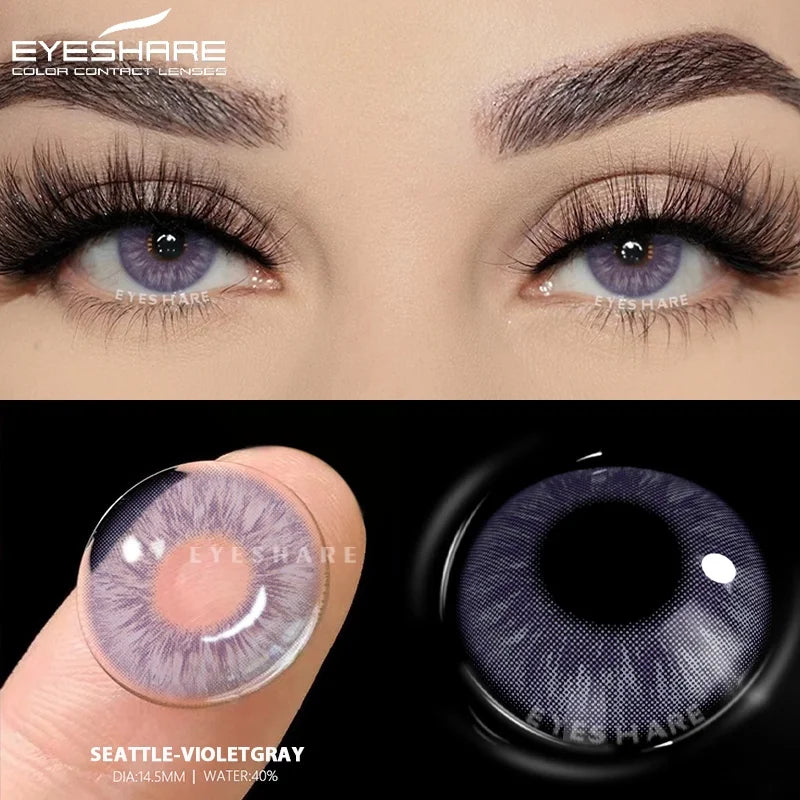 EYESHARE 1 Pair Brown Natural Colored Eye Lenses Gray Fashion Lenses Blue Eye Lens Green High Quality Cosmetics Color Contacts