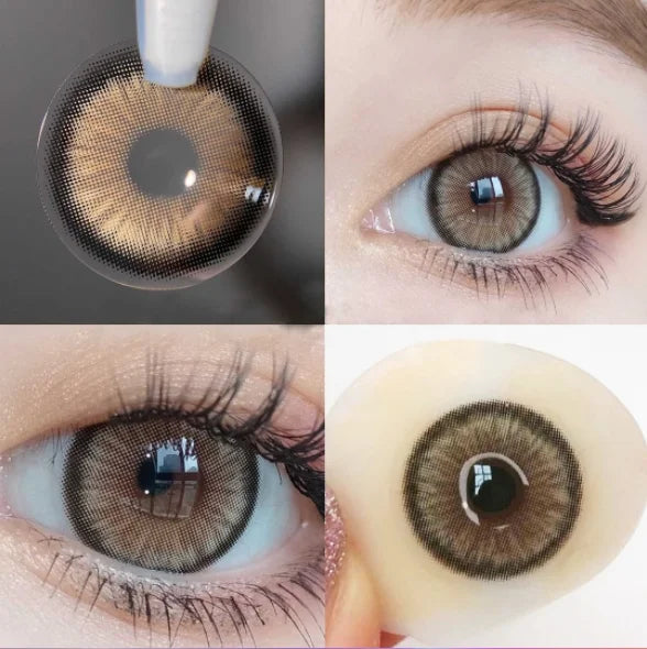 Color Contact Lenses yearly Myopia Lenses with Diopter Enlarge Bright Cosmetic Power Lens Make Up for  Beautiful Eyes YMX
