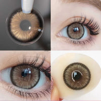 Color Contact Lenses yearly Myopia Lenses with Diopter Enlarge Bright Cosmetic Power Lens Make Up for  Beautiful Eyes YMX