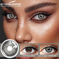 EYESHARE Color Contact Lenses for Eyes 2pcs Natural Brown Contact Lenses Gray Blue Lenses Yearly Beautiful Pupil Contact Lenses