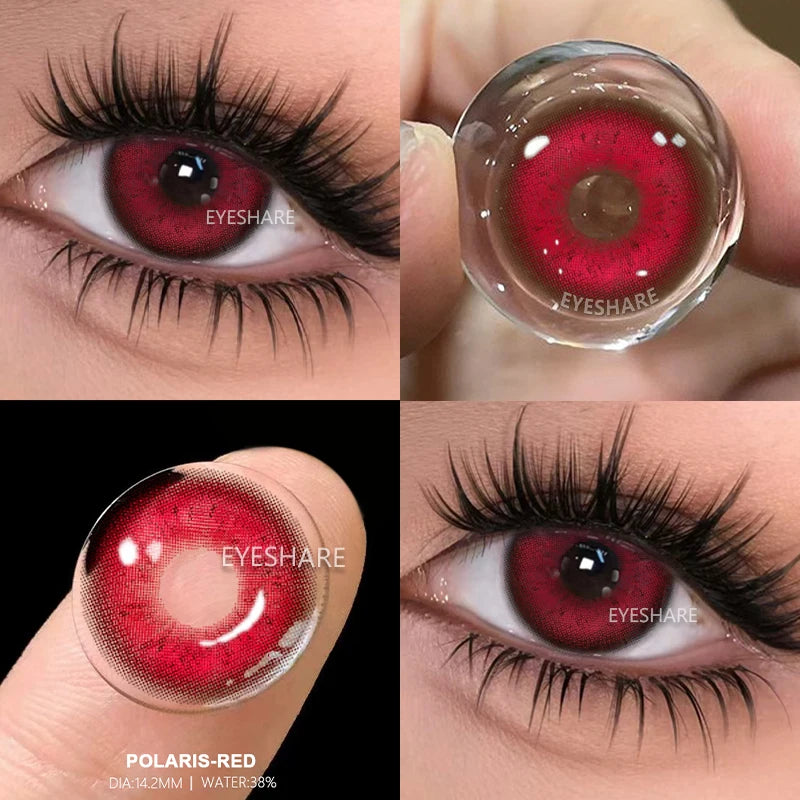 EYESHARE 1pair Colored Contact Lenses for Eyes Natural Brown Contact Blue Eyes Lenses Gray Contacts Yearly Green Pupils