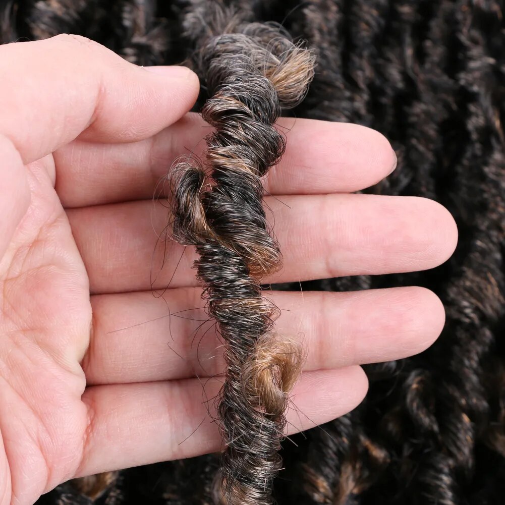 Faux Locs Crochet Hair 14/24inch Synthetic Soft Butterfly Locs Crochet Goddess Braiding Fake Hair Extensions for Black Women