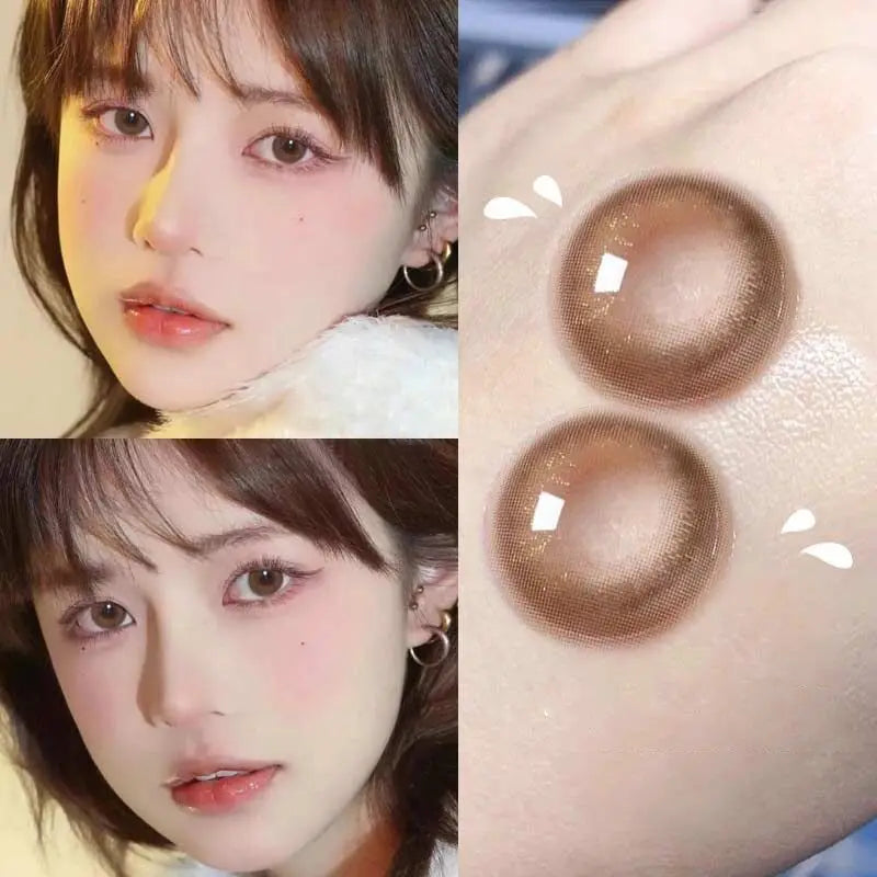 Color Contact Lenses yearly Myopia Lenses with Diopter Enlarge Bright Cosmetic Power Lens Make Up for  Beautiful Eyes YMX