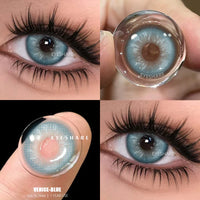 EYESHARE 1pair Colored Contact Lenses for Eyes Natural Brown Contact Blue Eyes Lenses Gray Contacts Yearly Green Pupils