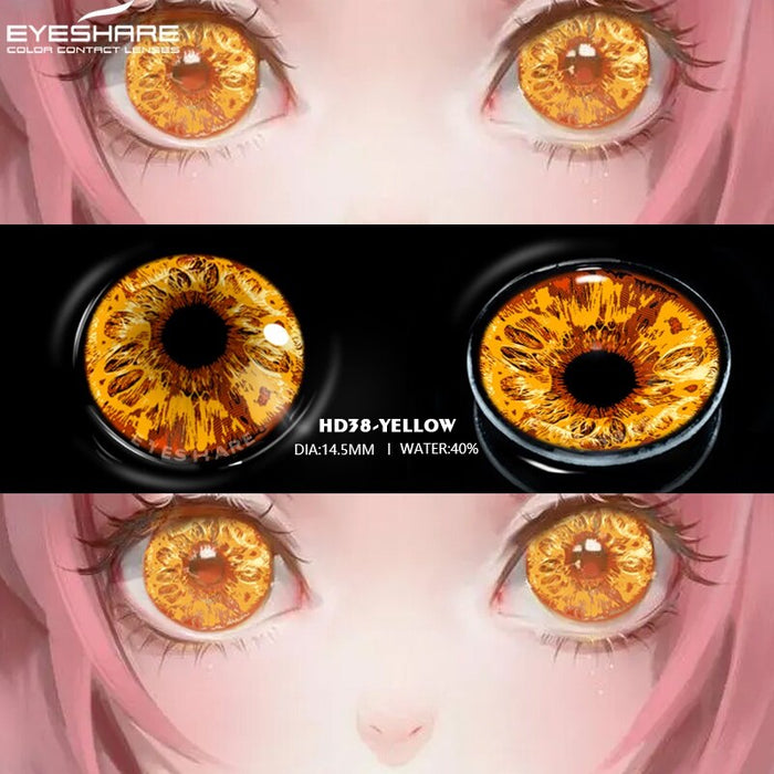 EYESHARE カラーコンタクトレンズ目 1 ペアアニメコスプレカラーレンズ青赤ハロウィンレンズコンタクトレンズ美容メイク