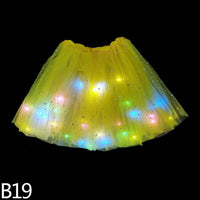 LED Glowing Light Skirts Kids Aldult Girls Princess Tutu Tulle Skirts Dance Miniskirt Costume Cosplay Wedding Party Led Clothing