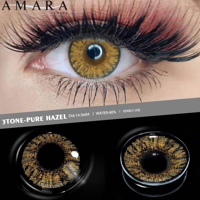 AMARA 1 Pair Colored Contact Lenses Natural Look Brown Eye Lenses Gray Contact Blue Lenses Fast Delivery Green Eye