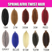 Afro Marley Twist Braiding Hair Extensions For Distressed Soft Locs Fluffy Afro Twist Crochet Hair Butterfly Locs For Women