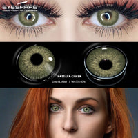 EYESHARE Color Contact Lenses for Eyes 2pcs Natural Brown Contact Lenses Gray Blue Lenses Yearly Beautiful Pupil Contact Lenses