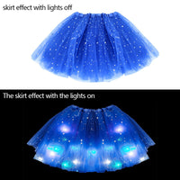 LED Glowing Light Skirts Kids Aldult Girls Princess Tutu Tulle Skirts Dance Miniskirt Costume Cosplay Wedding Party Led Clothing