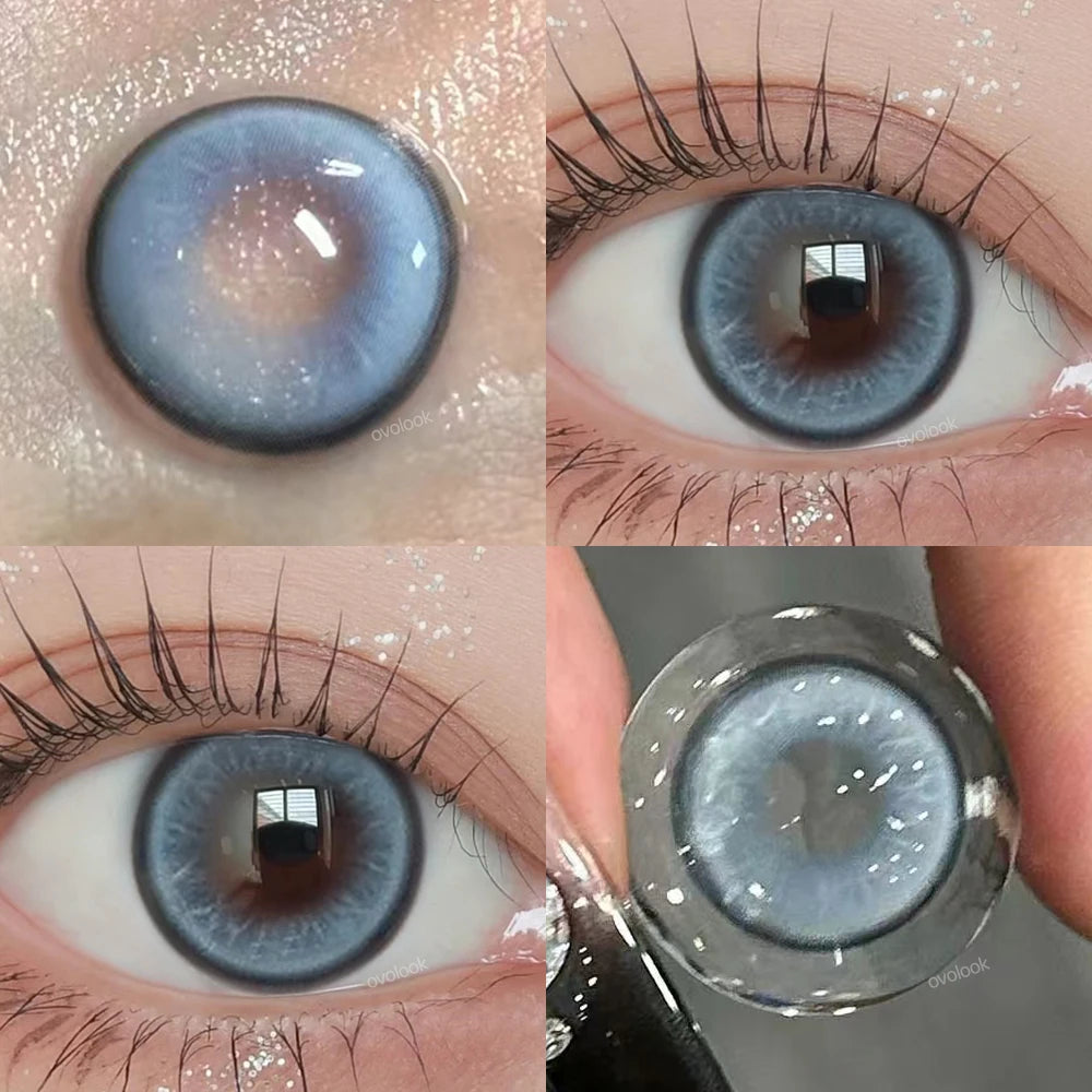 Fashion Big Lenses Myopia Colored Contact Lenses for Eyes Beauty Blue Eyes Lenses Green Pupils Brown Grey Lens