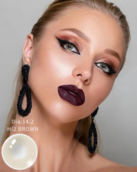 Beauty Lenses for Eyes Color Contact Lenses Natural Comestic Colored Eye Lenses Soft Eye Color Lens OVOLOOK-2pcs/pair 15 Tone