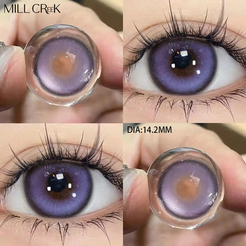 Color Contact Lenses yearly Myopia Lenses with Diopter Enlarge Bright Cosmetic Power Lens Make Up for  Beautiful Eyes YMX
