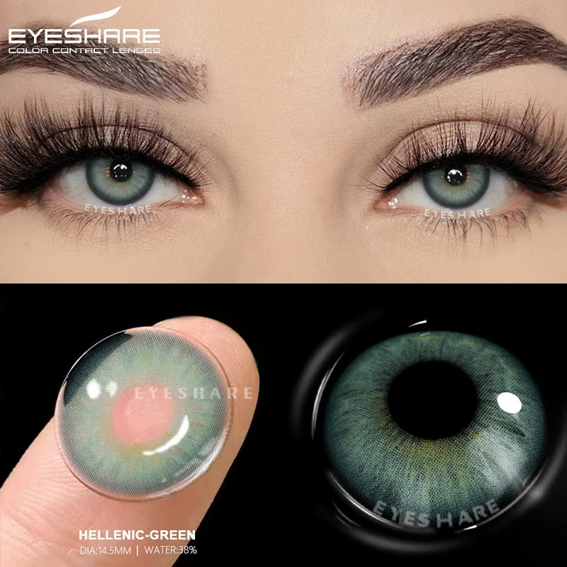 EYESHARE 1 Pair Brown Natural Colored Eye Lenses Gray Fashion Lenses Blue Eye Lens Green High Quality Cosmetics Color Contacts