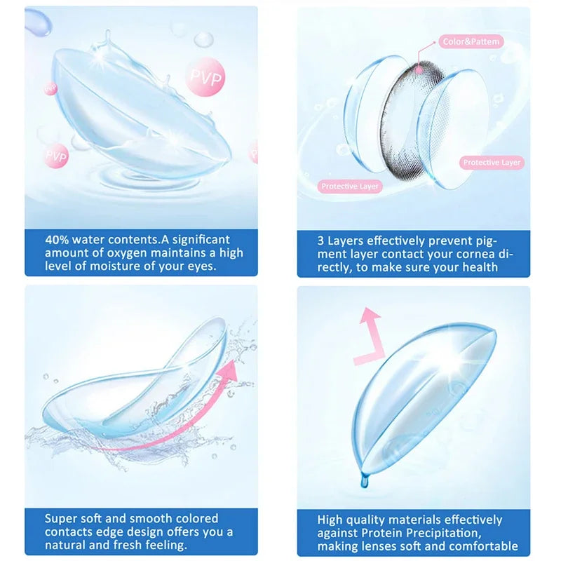 EYESHARE New Fashion Color Contact Lenses for Eyes Anime Blue Eyes Contacts Lenses