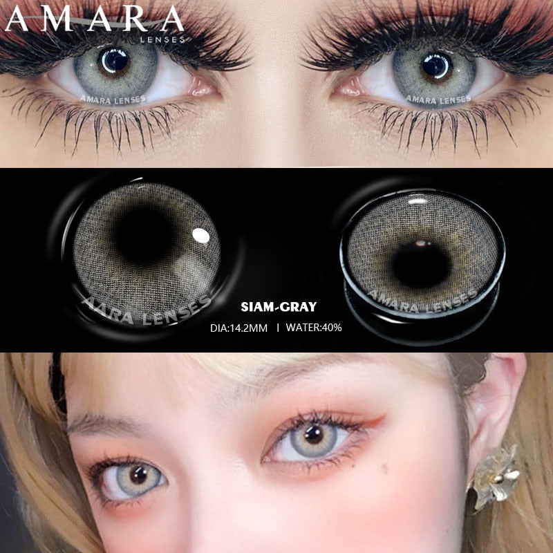 AMARA 1 Pair Color Contact Lenses for Eyes Natural Brown Lenses Beauty Fashion Monet lense Blue Lenses Green Eye Contact
