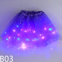 LED Glowing Light Skirts Kids Aldult Girls Princess Tutu Tulle Skirts Dance Miniskirt Costume Cosplay Wedding Party Led Clothing