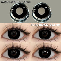 EYESHARE 1 Pair Halloween Colored Contact Lenses for Eyes Cosplay White Crazy Contact Lenses Anime Blue Eye Lenses Black Lenses