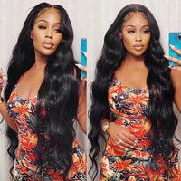 HD Transparent 360 Lace Frontal Wig 13x6 Body Wave Lace Front Human Hair Wigs For Women 32 34 Inch Brazilian 4x4 Closure Wig