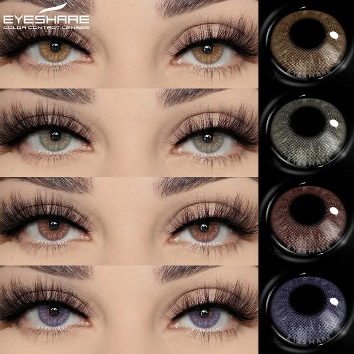 EYESHARE 1 Pair Brown Natural Colored Eye Lenses Gray Fashion Lenses Blue Eye Lens Green High Quality Cosmetics Color Contacts
