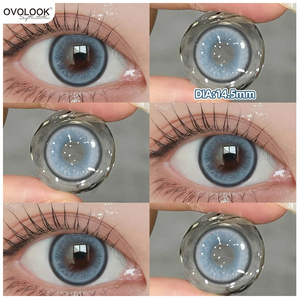 Blue Lenses  Myopia Color Contact Lenses Fashion Pupils Large Diameter Eye Colores Beauty Green Lenses OVO