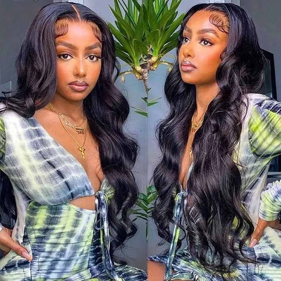 HD Transparent 360 Lace Frontal Wig 13x6 Body Wave Lace Front Human Hair Wigs For Women 32 34 Inch Brazilian 4x4 Closure Wig