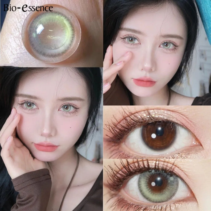 Korean Colored Contact Lenses with Degree Myopia Lenses Anime Accessories Pink Lenses Cyan Cosplay