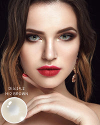 Beauty Lenses for Eyes Color Contact Lenses Natural Comestic Colored Eye Lenses Soft Eye Color Lens OVOLOOK-2pcs/pair 15 Tone