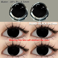 EYESHARE 1 Pair Halloween Colored Contact Lenses for Eyes Cosplay White Crazy Contact Lenses Anime Blue Eye Lenses Black Lenses