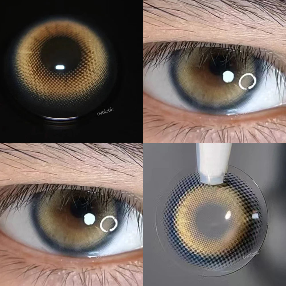 Fashion Big Lenses Myopia Colored Contact Lenses for Eyes Beauty Blue Eyes Lenses Green Pupils Brown Grey Lens