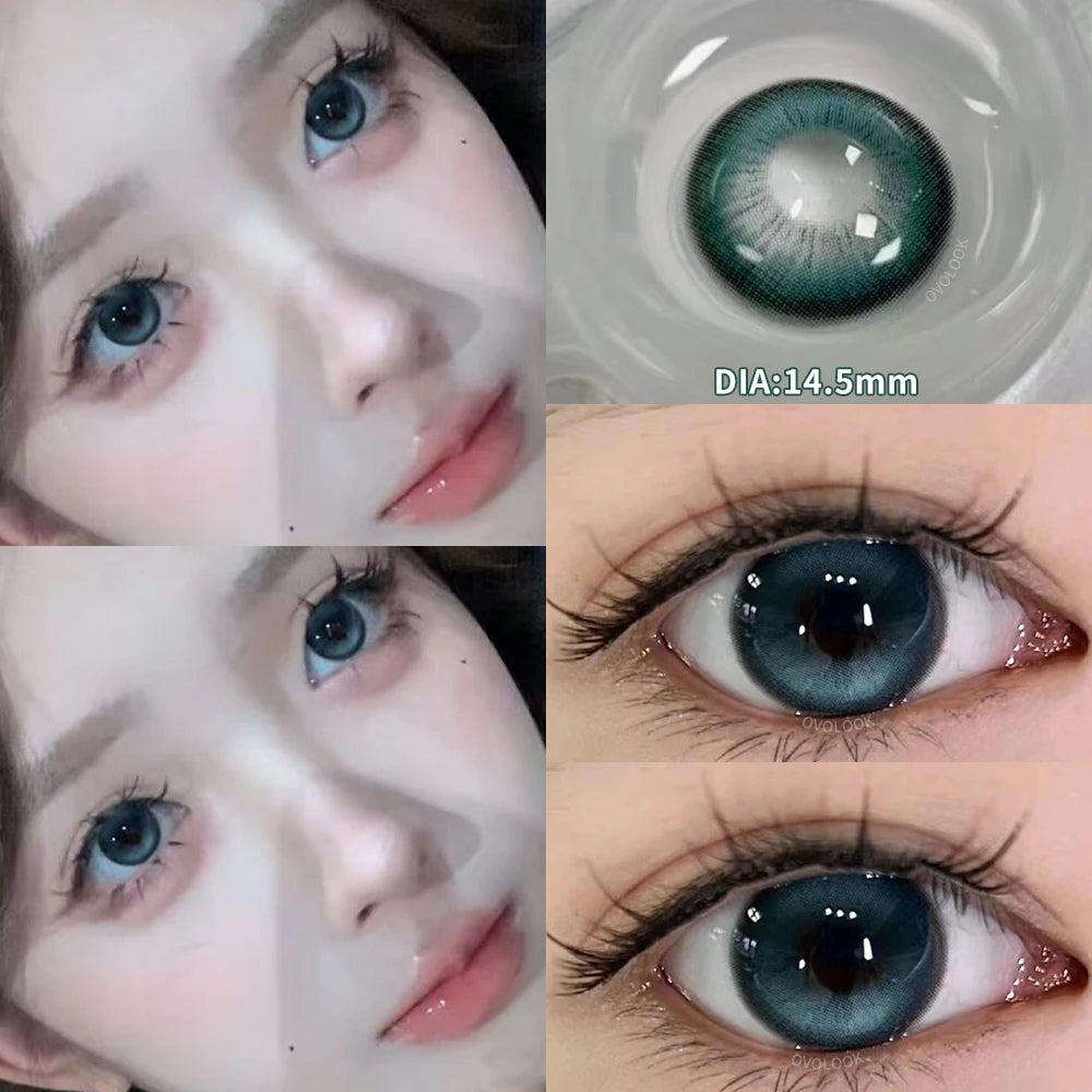 Blue Contact Lenses Myopia Pupils With Diopters Fashion Lenses for Eyes Color Lenses Prescription Lenses OVO