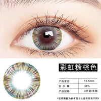 OVOLOOK-2pcs/pair Lenses Enlarge Eyes Fashion Contact Lenses for Eyes Colored Eyeglass Lenses Blue Purple Black Lens Yearly Use
