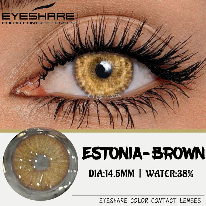 EYESHARE 1Pair Colored Contact Lenses Fashion Green Eyes Lenses Natural