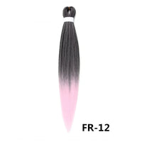 3PCS Braiding Hair Extension PreStretched Soft Yaki Synthetic Crochet Braid Hot Water Setting Green Pink Orange Yellow Hair
