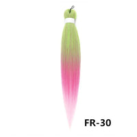 3PCS Braiding Hair Extension PreStretched Soft Yaki Synthetic Crochet Braid Hot Water Setting Green Pink Orange Yellow Hair