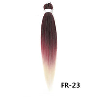 3PCS Braiding Hair Extension PreStretched Soft Yaki Synthetic Crochet Braid Hot Water Setting Green Pink Orange Yellow Hair