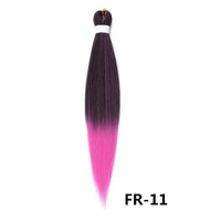 3PCS Braiding Hair Extension PreStretched Soft Yaki Synthetic Crochet Braid Hot Water Setting Green Pink Orange Yellow Hair