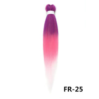 3PCS Braiding Hair Extension PreStretched Soft Yaki Synthetic Crochet Braid Hot Water Setting Green Pink Orange Yellow Hair