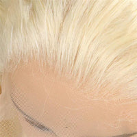 13x4 Pre Plucked Transparent Lace Frontal Wig with Baby Hair 150% Density Straight Blonde
