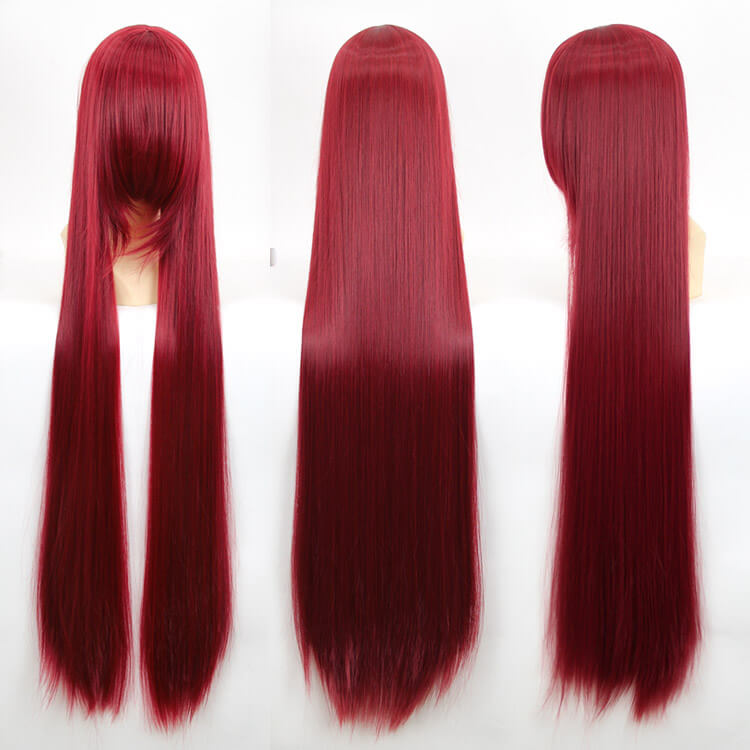 100cm 40inch Plenty Volume Hair Pro Cosplay Wigs Long Straight Wig for Professional Cosplayer